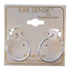 5/$25 Ear Sense Silver Hoop Earrings Hypoallergenic for Sensitive Ears